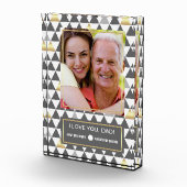 Für Vater am Vatertag. Benutzerdefinierter Foto-Bl Fotoblock (Rechts)