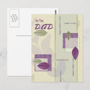 Für Vater am Vatertag Postkarte