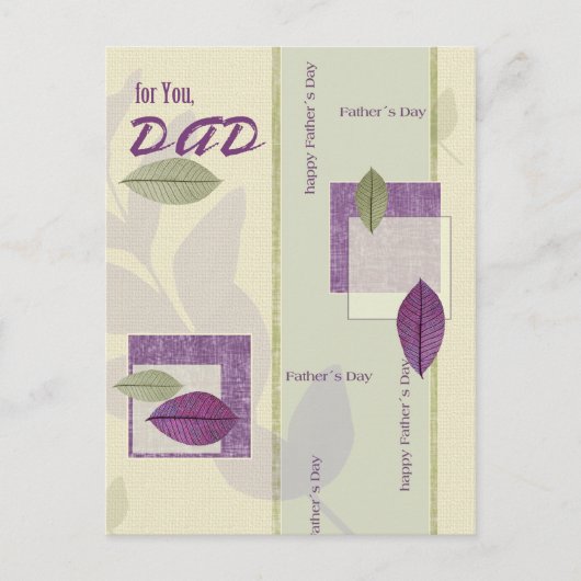 Für Vater am Vatertag Postkarte (Vorderseite)