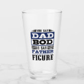 Für Vater Bod Father Figure Funny Beer Spaß Glas (Vorderseite)
