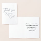 Für Vater Hochzeit danke Ihnen Silver Folienkarte (Anzeige)