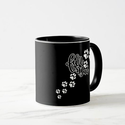 Fur Vater Hogs Footprint Tasse (VorderseiteRechts)