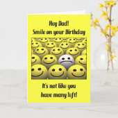 Für Vater Lächeln auf Ihrem Geburtstag! Karte (Gelbe Blume)