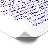 Für Vater-Memorial Gedicht Poster (Ecke)