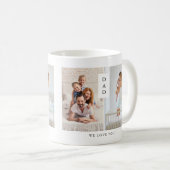 Für Vater | Modernes Zwei-Foto-Gitter Kaffeetasse (VorderseiteRechts)