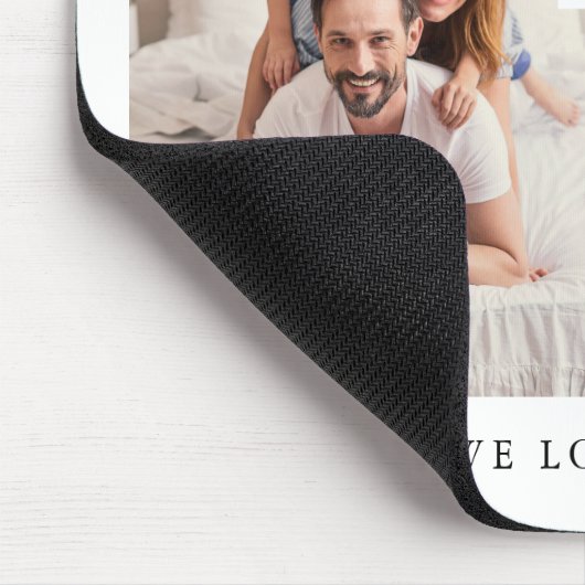 Für Vater | Modernes Zwei-Foto-Gitter Mousepad (Ecke)