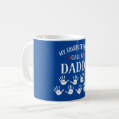 Für Vater-oder Großvater-KindHandprint Namen Kaffeetasse (Vorderseite Links)
