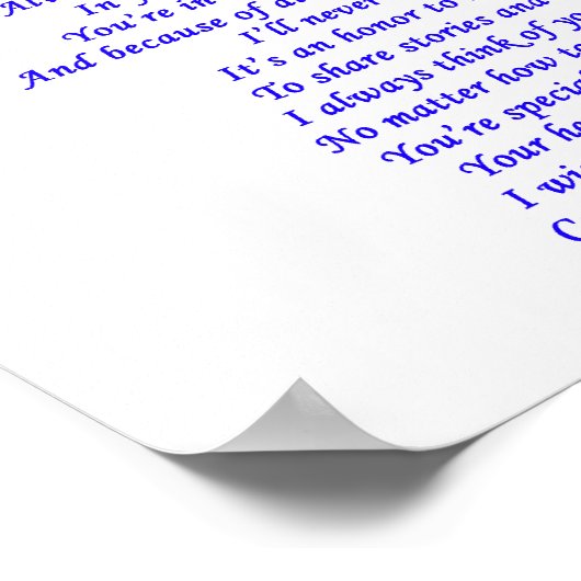 Für Vater Poster (Ecke)