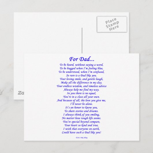 Für Vater Postkarte (Vorne/Hinten)