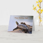 Für Vater, Schildkröte Geburtstag Karte (Gelbe Blume)