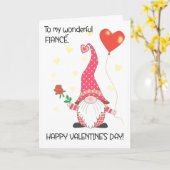 Für Verlobte Valentine's Niedliches Genom mit Rote Karte (Gelbe Blume)