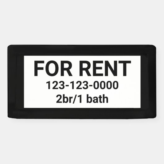 FÜR VERMIETENZEICHEN BANNER (Horizontal)