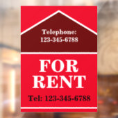 FÜR VERMIETUNG GROSSES BOLD SIGNAD Real Anwesen Fensteraufkleber (Blatt 2)