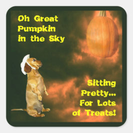 Für viele Leckereien Hübsche Sitze Quadratischer Aufkleber