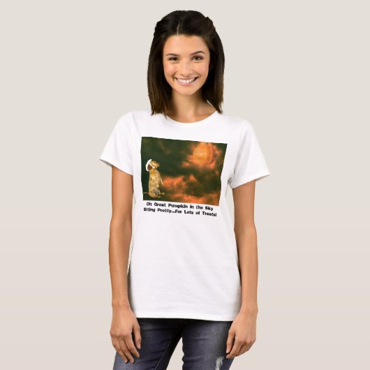 Für viele Leckereien Hübsche Sitze T-Shirt (Vorne ganz)