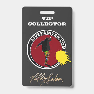 FÜR VIP-SAMMLER VON LIVEPAINTER NEAL BARBOSA KUNST AUSWEIS