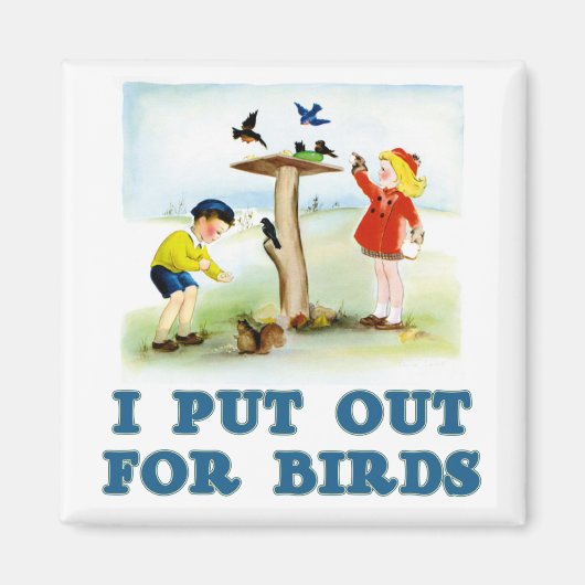 Für Vögel aussetzen (Kinder) Magnet (Vorne)