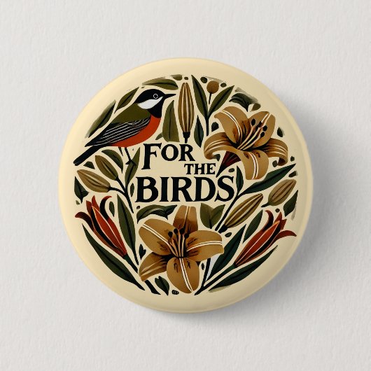 Für Vögel Button (Vorderseite)