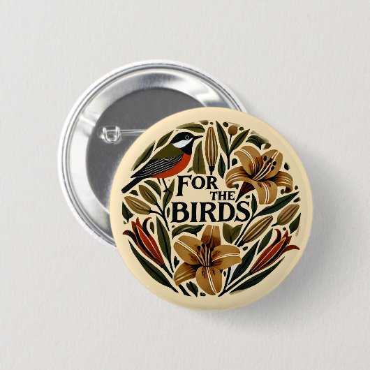 Für Vögel Button (Vorne & Hinten)
