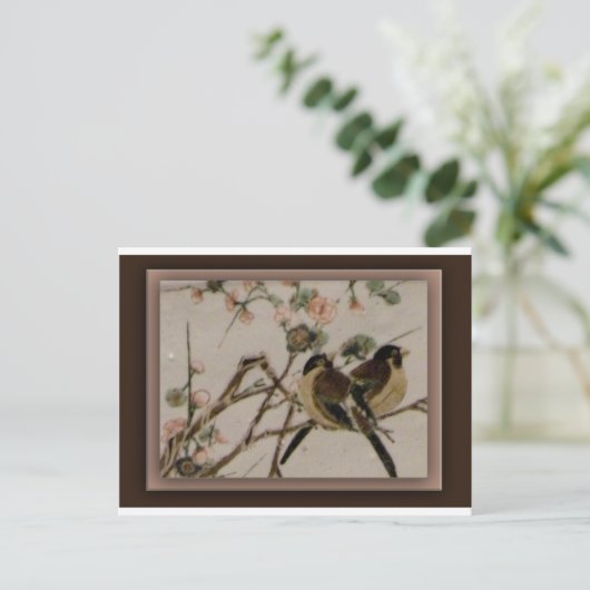 Für Vögel Postkarte (Stehend Vorderseite)