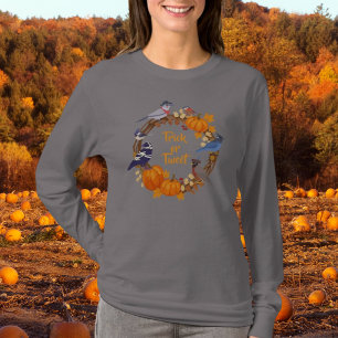 Für Vogelbeobachter: Trick oder Tweet Halloween T-Shirt