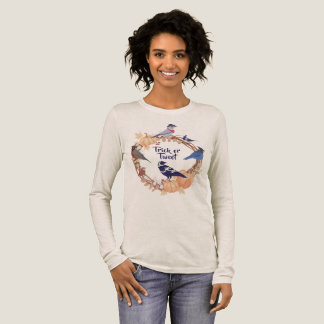 Für Vogelbeobachter: Trick oder Tweet Halloween Tri-Blend Shirt