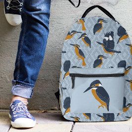 Für Vogelliebhaber Gemütliche Kingfisher Gemustert Bedruckter Rucksack