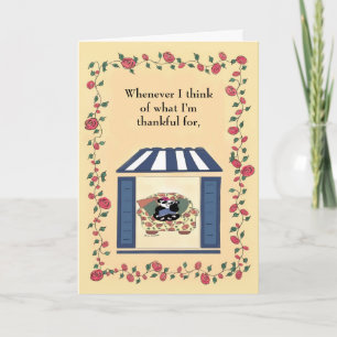 Für wann immer ich denke an, was ich… dankbar bin dankeskarte