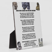 FÜR WAREN, DIE SAKE FARBE BLINDE Plakette Fotoplatte (Seite)