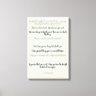 Für, was es durch F Scott Fitzgerald wert ist Leinwanddruck