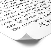 Für was es wert ist, F. Scott Fitzgerald Quote Pos Poster (Ecke)