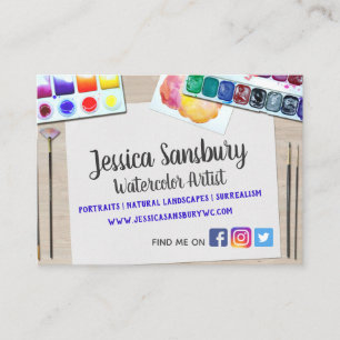 Für Wasserfarbkünstler Visitenkarte