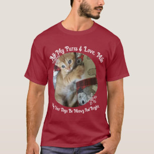 Für Weihnachten, Meowy And Bright , Katzenfoto , T-Shirt