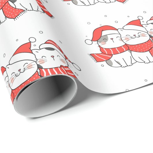 Fur Weihnachtsfelines Geschenkpapier (Rolleneckpunkt)
