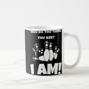 Für wen hältst du dich? Ich bin Vintage Bowling  Kaffeetasse