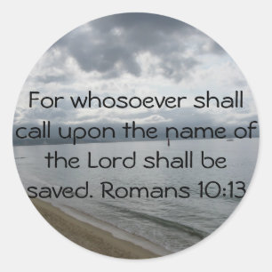 Für whosoever fordert den Namen des Lords auf Runder Aufkleber