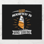 Für Windsurfen vorgesehen Bierflaschenetikett (Einzelnes Label)