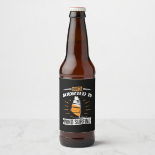 Für Windsurfen vorgesehen Bierflaschenetikett