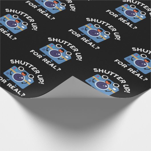 Für wirklich lustige Kameradokamera tauchen dunkle Geschenkpapier (Ecke)