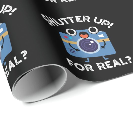 Für wirklich lustige Kameradokamera tauchen dunkle Geschenkpapier (Rolleneckpunkt)