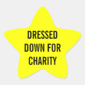 für Wohltätigkeit Stern-Aufkleber (Vorderseite)