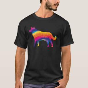 für Wolf Gefärbte Krawatte Wolf Niedliche Farbenfr T-Shirt