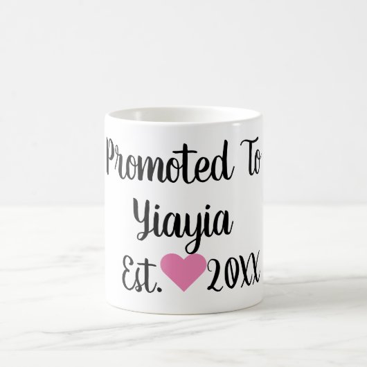 Für Yiayia Black & Pink Tasse (Mittel)