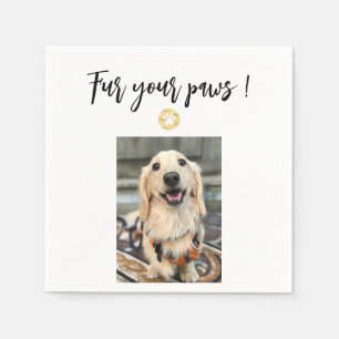 Fur Your Paws Pet Theme Hund Foto Hochzeit Napkin Serviette