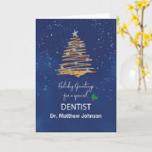 Für zahnärztliche Weihnachtsbaume - individualisie Karte (Gelbe Blume)