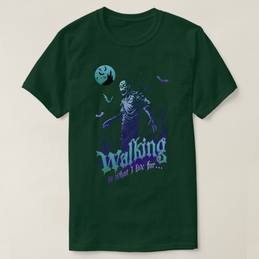 Für Zombie Walking lebe ich T-Shirt (Design vorne)