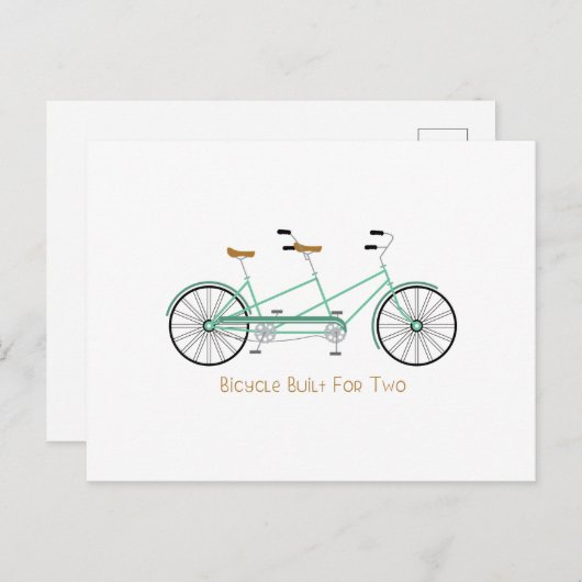 für zwei gebaut postkarte (Vorne/Hinten)