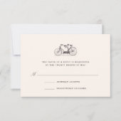 Für zwei gebaut | Vintage Tandem-Fahrradkarte RSVP Karte (Vorderseite)