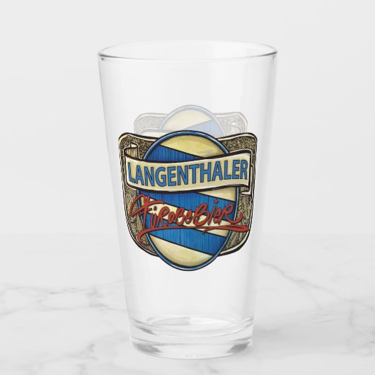 Fürabebier Glas in Langenthal der echte Biergenuss (Vorderseite)