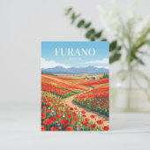 Furano Blumenfelder Japan Postkarte (Stehend Vorderseite)